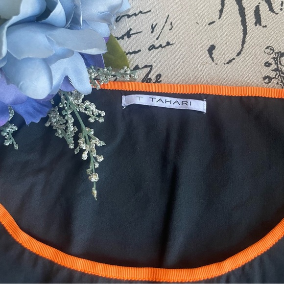 T Tahari Neon Lined Fit & Flare A-Line Mid Length Sleeveless Dress - Picture 7 of 7